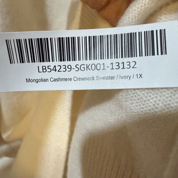 Quince Mongolian Cashmere Crewneck Sweater Size XL Classic Ivory - Picture 7 of 9